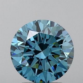 3.55 ct, Vivid Blue/VS1, Round cut IGI Graded Lab Grown Diamond