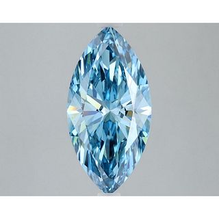 3.04 ct, Vivid Blue/VS1, Marquise cut IGI Graded Lab Grown Diamond