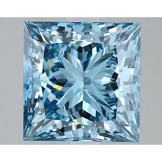 3.05 ct, Vivid Blue/VS1, Princess cut IGI Graded Lab Grown Diamond