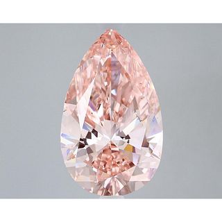 4.34 ct, Vivid Pink/VS2, Pear cut IGI Graded Lab Grown Diamond