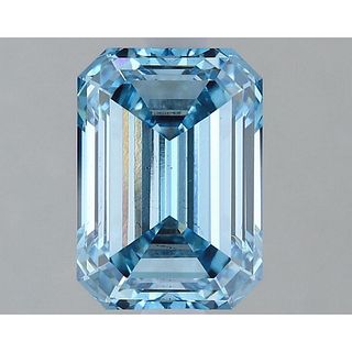 2.10 ct, Intense Blue/VS2, Emerald cut IGI Graded Lab Grown Diamond