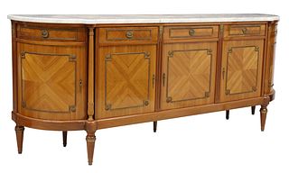 FRENCH LOUIS XVI STYLE MARBLE-TOP SIDEBOARD