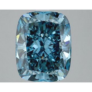 3.09 ct, Vivid Blue/VVS2, Cushion cut IGI Graded Lab Grown Diamond