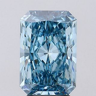 3.61 ct, Vivid Blue/VS1, Radiant cut IGI Graded Lab Grown Diamond