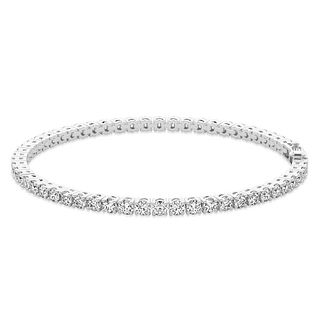 Platinum 10 ct. Diamond Round Tennis Bracelet