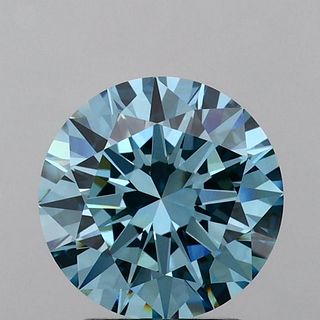 3.40 ct, Vivid Blue/VVS2, Round cut IGI Graded Lab Grown Diamond