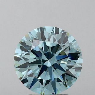4.37 ct, Vivid Blue/VS1, Round cut IGI Graded Lab Grown Diamond