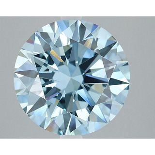 4.46 ct, Intense Blue/VVS2, Round cut IGI Graded Lab Grown Diamond