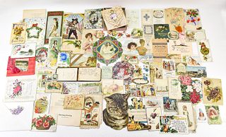 COLLECTION OF VICTORIAN GREETING CARDS & MORE