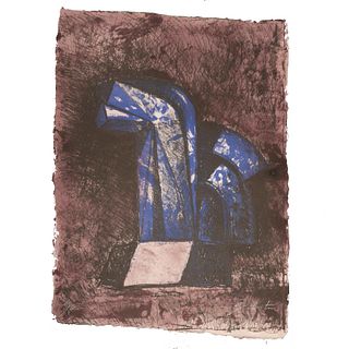 ENRIQUE CARBAJAL "SEBASTIAN" (Ojocaliente, Zacatecas, 1942 - ), Caballito (Azul), Firmada Litografía 36 / 100, 82 x 60 cm medidas to...