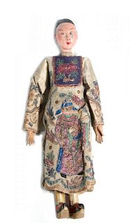 AN EARLY 20TH C. CHINESE OPERA MARIONETTE FIGURE