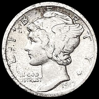 1917-D Mercury Dime NEARLY UNCIRCULATED