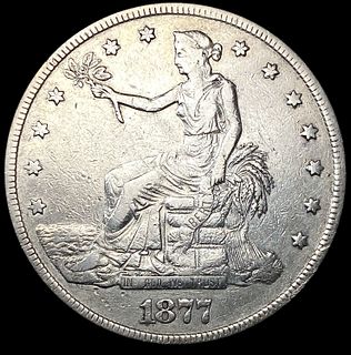 1877 Silver Trade Dollar ABOUT UNCIRCULATED