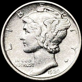 1924-D Mercury Dime CLOSELY UNCIRCULATED