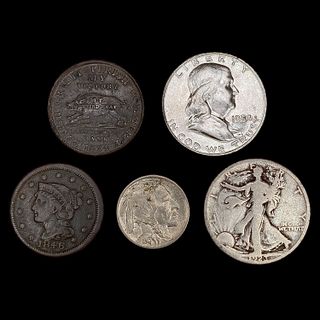 [5] Varied US Coinage [1834, 1913, 1923-S, 1846, 1