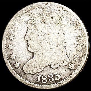 1835 Lg Date Capped Bust Half Dime NICELY CIRCULAT