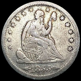 1855-S Seated Liberty Quarter NICELY CIRCULATED