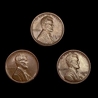[3] Wheat Cents (1917-D, 1917-S, 1918-S) CLOSELY U