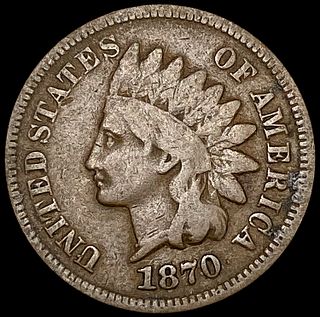 1870 Indian Head Cent LIGHTLY CIRCULATED