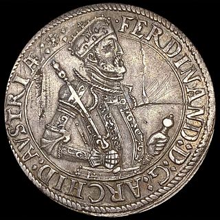 1577 Austria 1 Silver Thaler ABOUT UNCIRCULATED