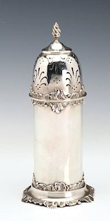 A 1902 LONDON STERLING SILVER CASTER