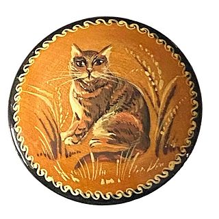 A division three Russian Lacquer pictorial button