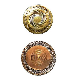 A small card of division one copper buttons