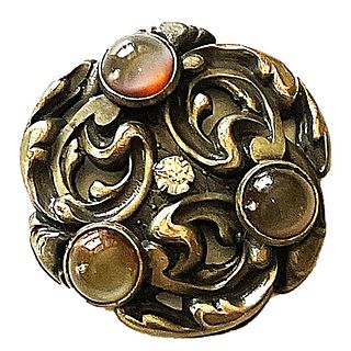 A division one pierced jeweled button