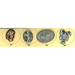 A small card of assorted British pictorial buttons