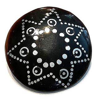 A division one pique inlay shell button