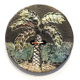 A division three pottery studio button pictorial