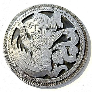 A division three pictorial silver button