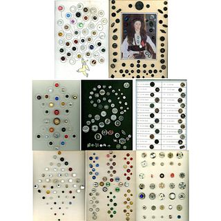 A box lot of assorted buttons on cards