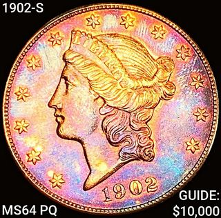 1902-S $20 Gold Double Eagle CHOICE BU