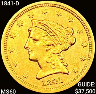 1841-D $2.50 Gold Quarter Eagle UNCIRCULATED