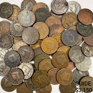 1796-1857 Large Cents (59 Coins)   