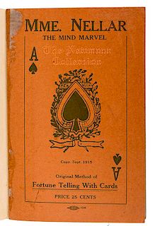 Mlle. Nellar the Mind Marvel. Original Method of Fortune-Telling With Cards.