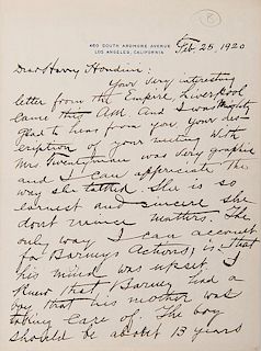 Important File of Letters from Harry Kellar to Houdini.