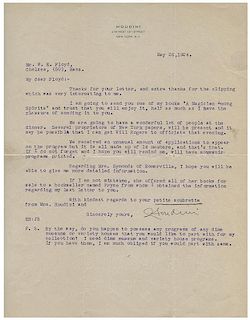 Typed Letter Signed, “Houdini,” to Walter E. Floyd.