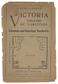 Victoria Theatre Program. Houdini, Harry (Ehrich Weiss).
