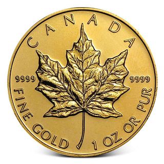(Current Year) .9999 Gold 1 ozt Maple Leaf (3-coins)