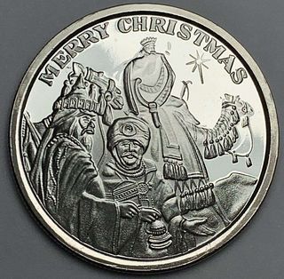 2010 "Best Wishes For Peace & Joy This Holiday Season" Merry Christmas 1 ozt .999 Silver