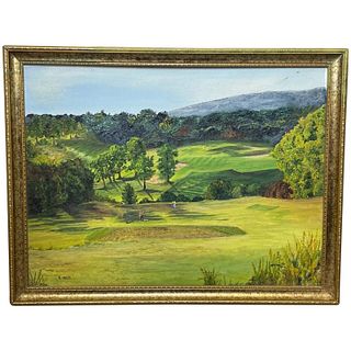 DALMUIR GOLF COURSE OIL PAINTING