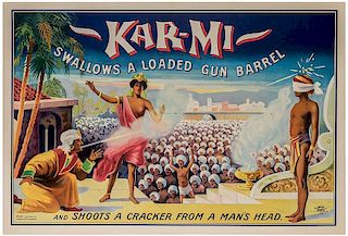 Kar-Mi Swallows a Loaded Gun Barrel.