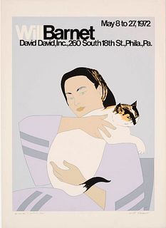 Will Barnet - Woman & White Cat