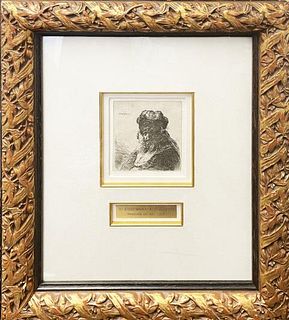 Rembrandt van Rijn (After) - Old Bearded Man in a High Fur Cap