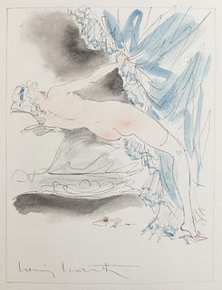 Louis Icart - Felecias Pleasure Original Watercolor