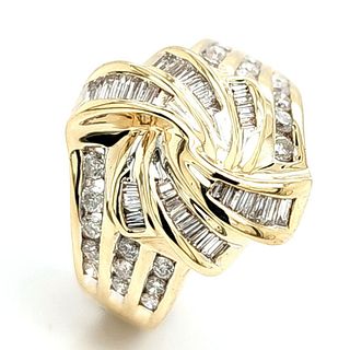 Original Samuel Aaron Diamond Pinwheel Bow Ring