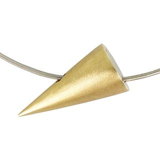 18K YELLOW GOLD & STAINLESS STEEL NECKLACE