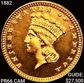 1882 Rare Gold Dollar GEM PROOF CAM